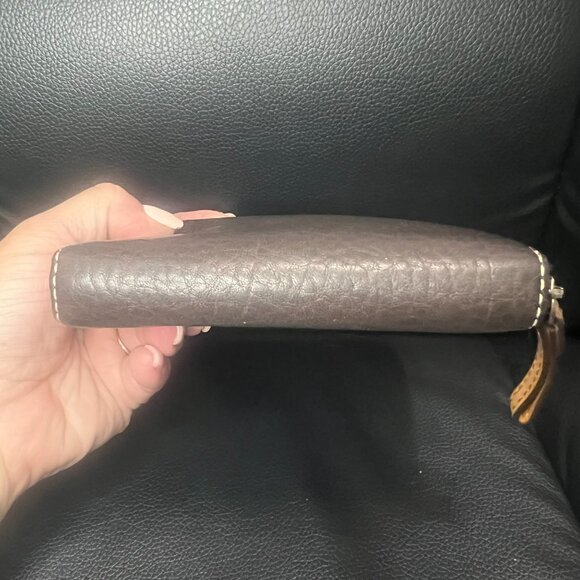 Coach Brown Pebbled Leather Wallet - Picture 5 of 14